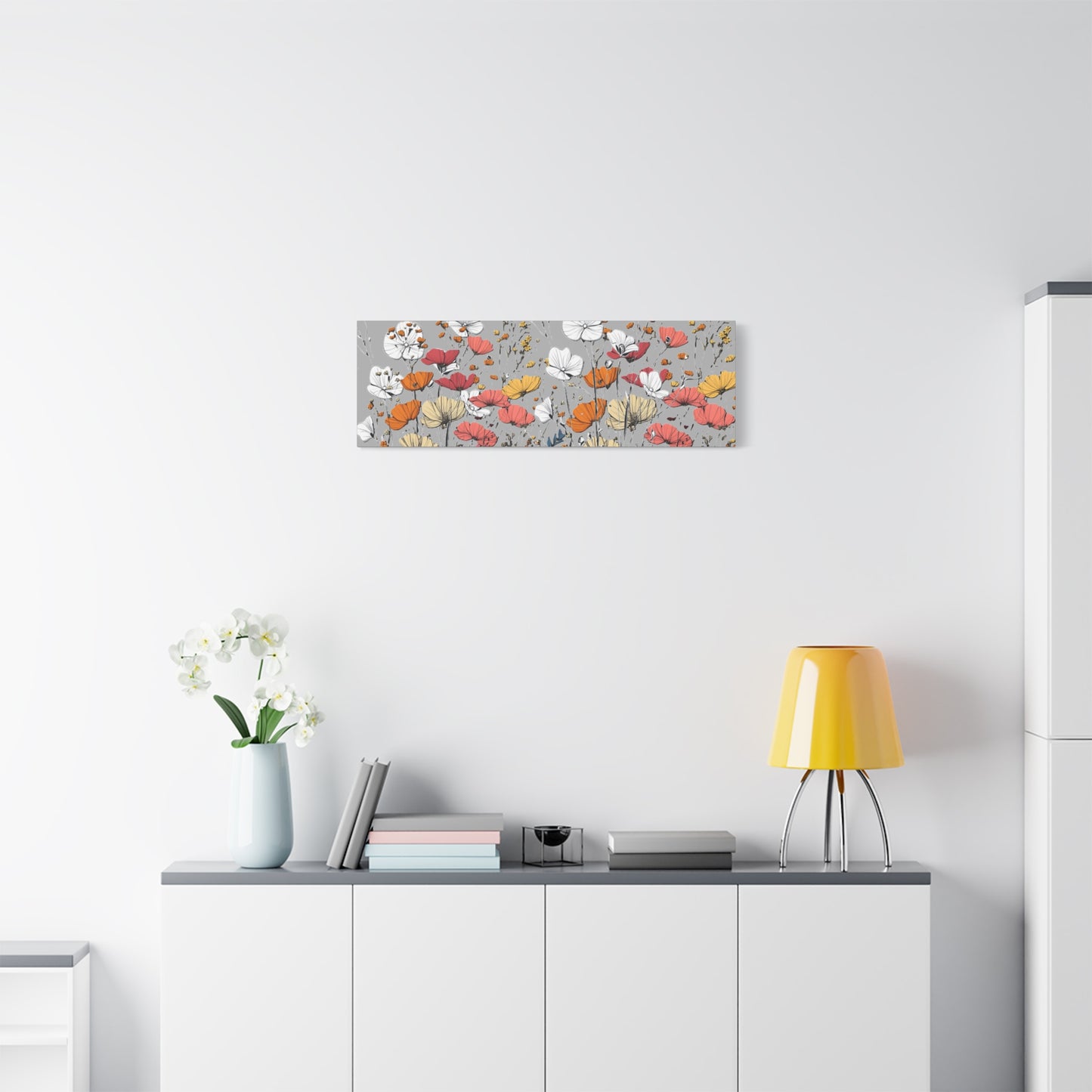 Floral Canvas Wall Art - Vibrant Flower Design for Home Decor