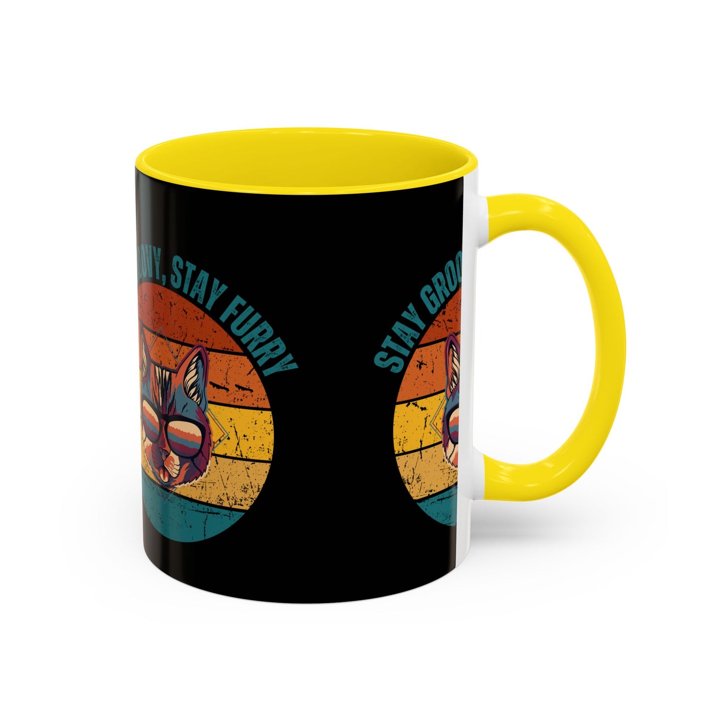 Stay Groovy Cat Coffee Mug