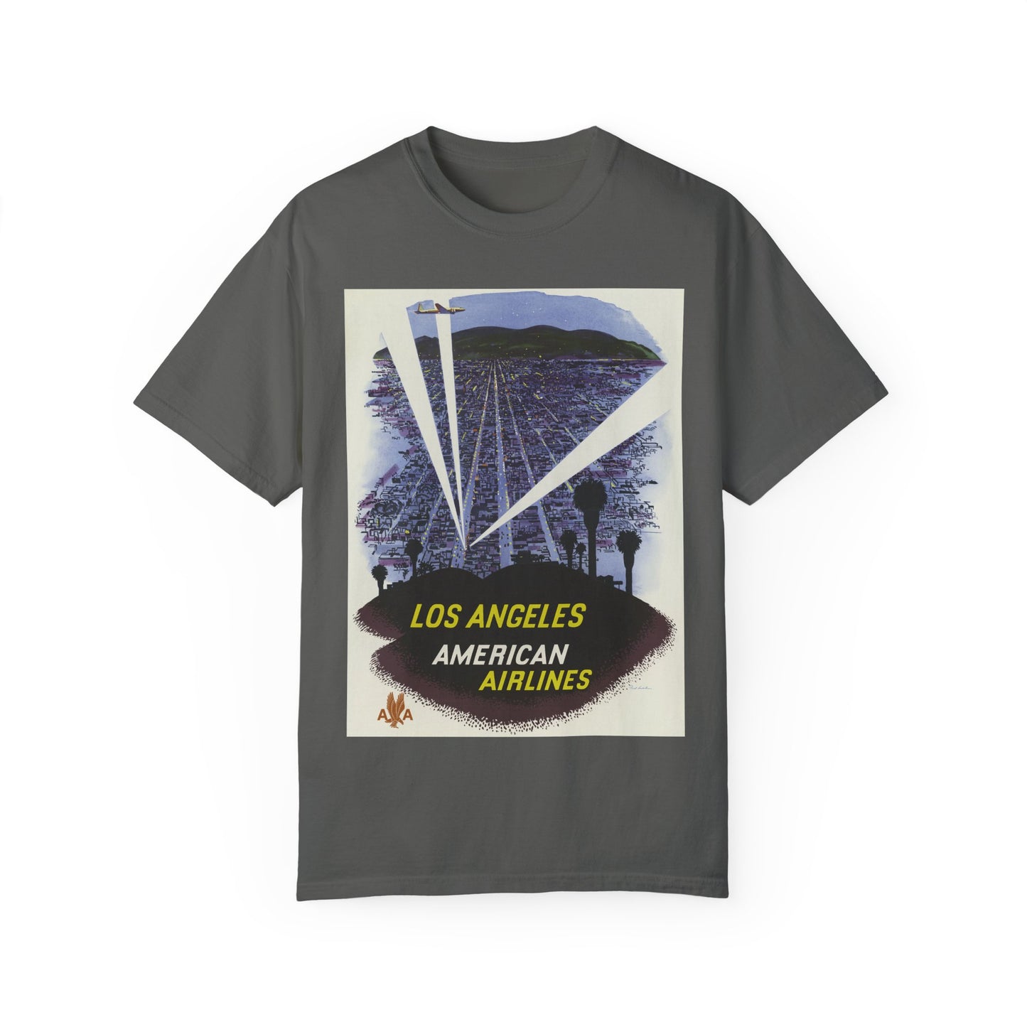 Los Angeles American Airlines Vintage T-shirt - Unisex Garment-Dyed Tee