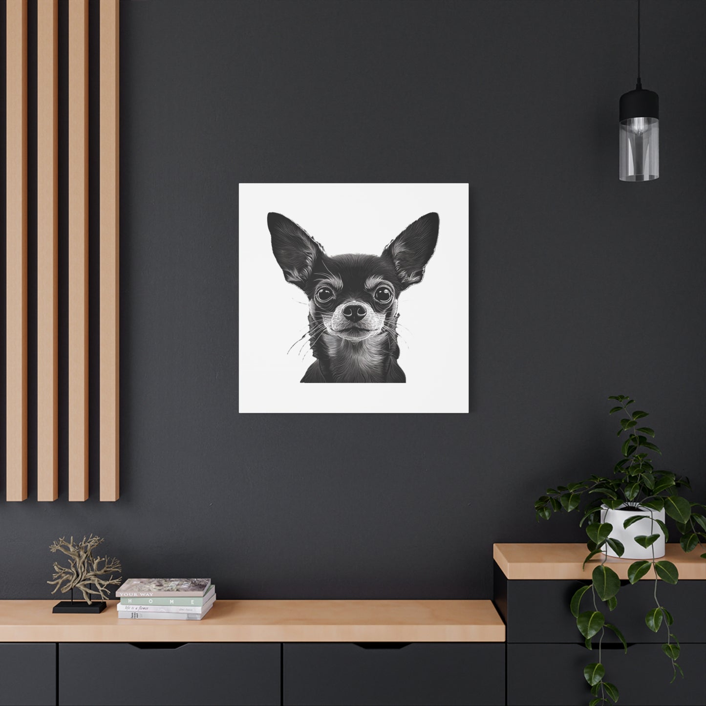 Chihuahua Dog Art Canvas Print - Matte Stretched 1.25" Wall Decor