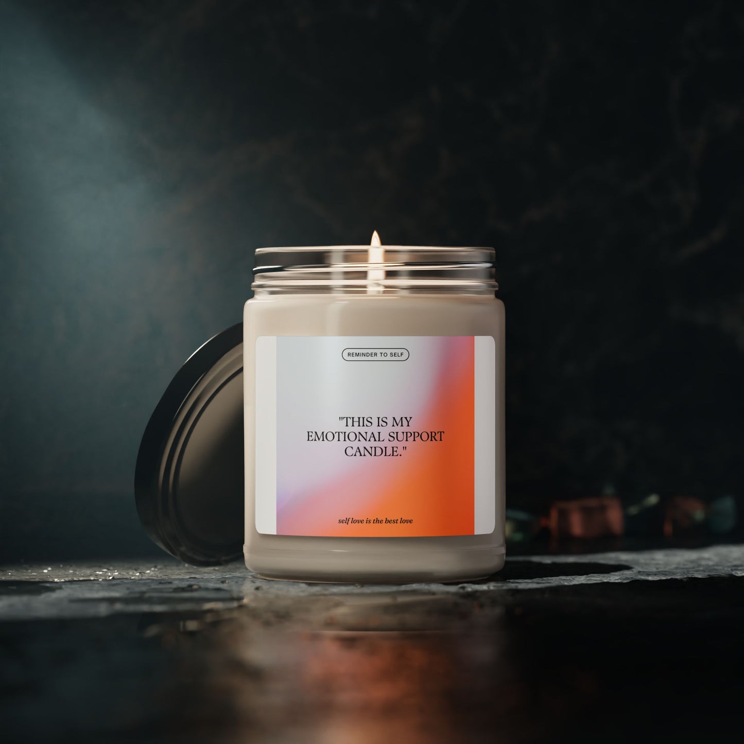 Emotional Support Soy Candle - 9oz | Self Love Reminder