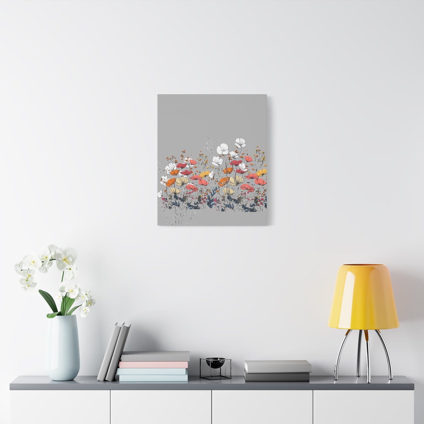 Floral Canvas Wall Art - Vibrant Flower Design for Home Decor