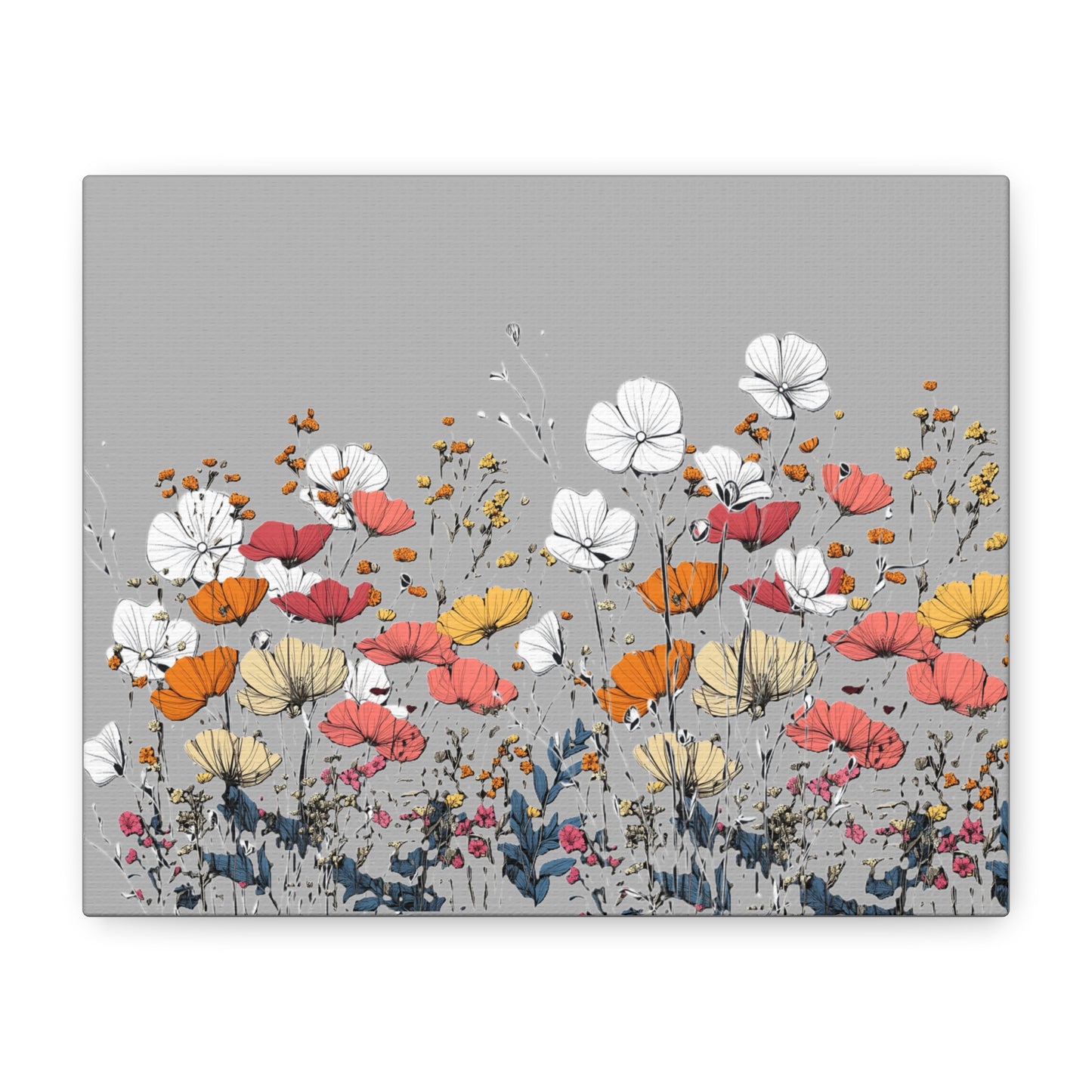 Floral Canvas Wall Art - Vibrant Flower Design for Home Decor