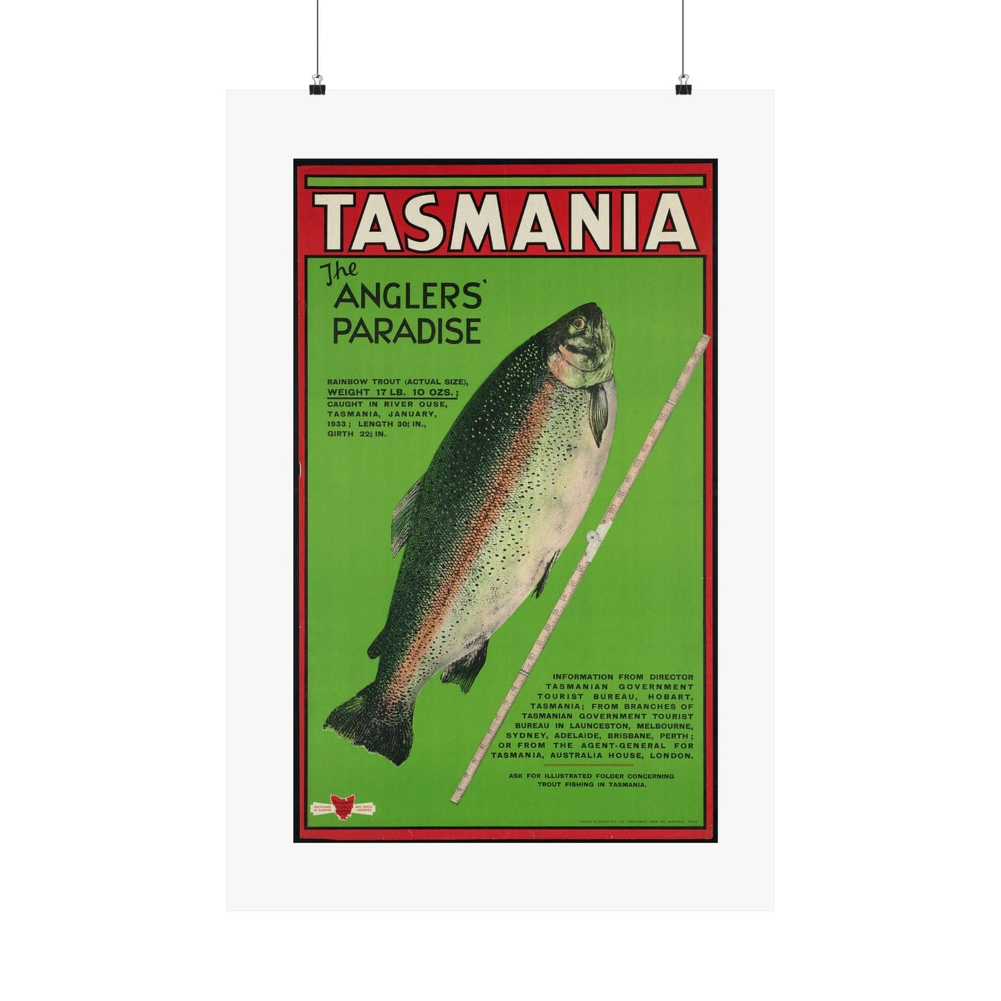 Vintage Fishing Themed Matte Vertical Posters - Anglers' Paradise