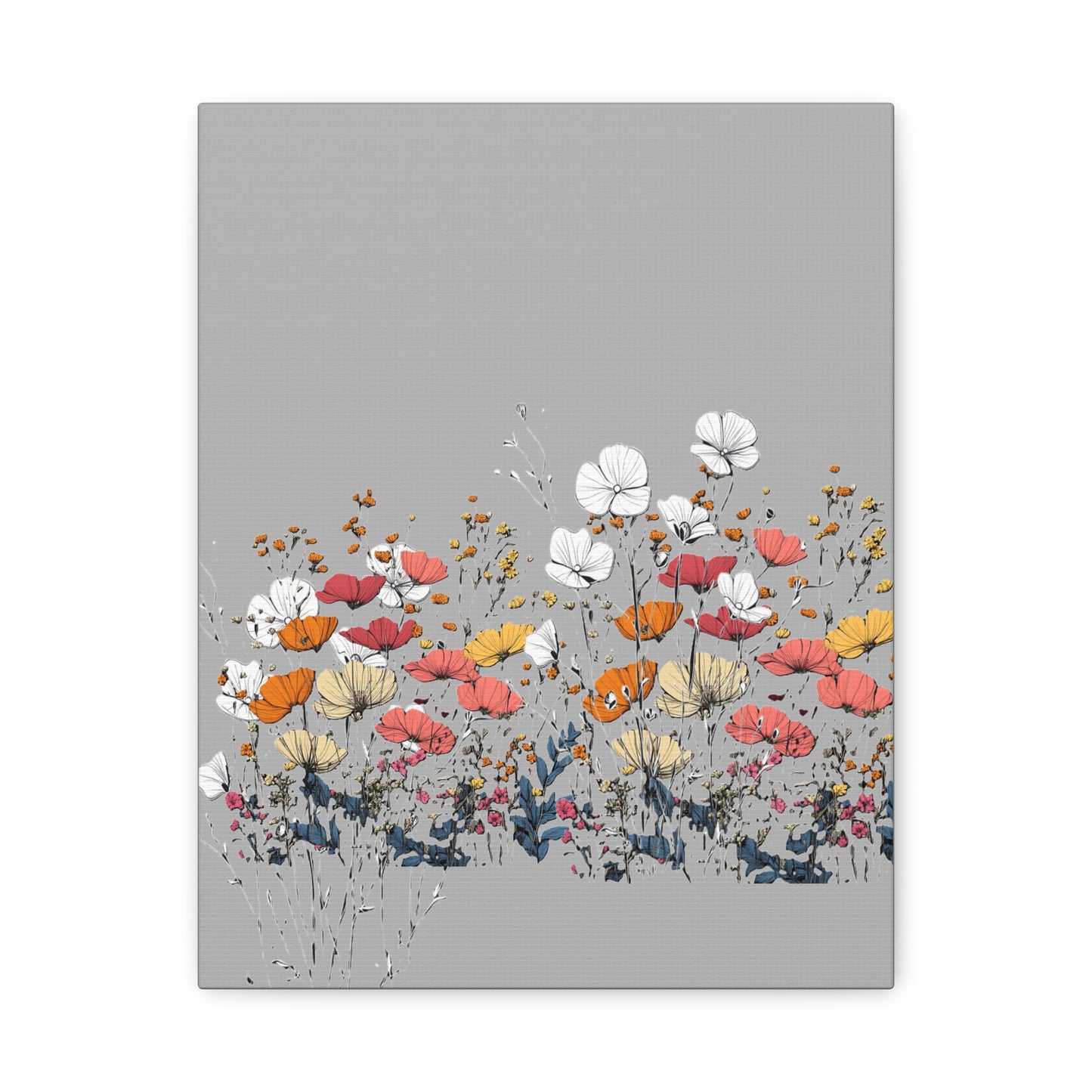 Floral Canvas Wall Art - Vibrant Flower Design for Home Decor