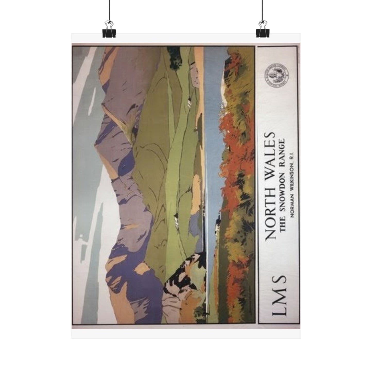 North Wales Snowdon Range Matte Vertical Poster - Scenic Wall Art for Nature Lovers