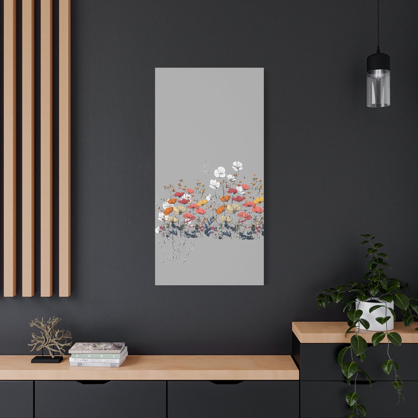 Floral Canvas Wall Art - Vibrant Flower Design for Home Decor