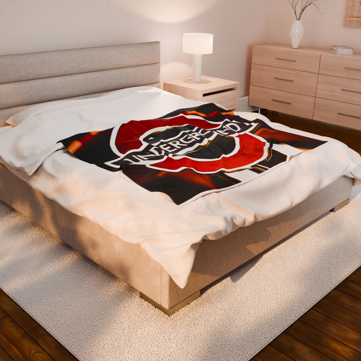 Urban Underground Plush Blanket - Cozy Decor for Home or Travel