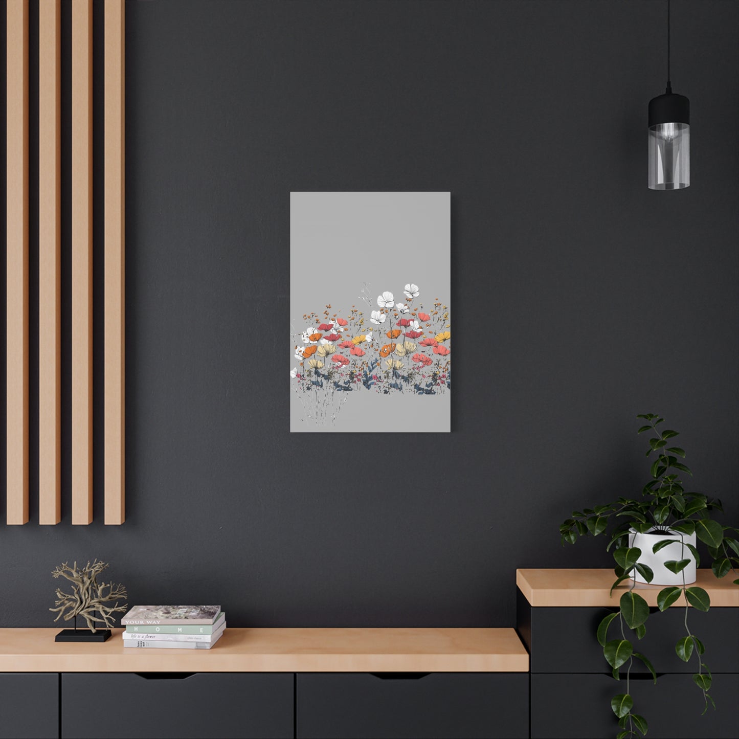 Floral Canvas Wall Art - Vibrant Flower Design for Home Decor