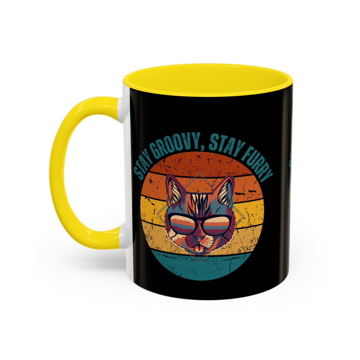 Stay Groovy Cat Coffee Mug