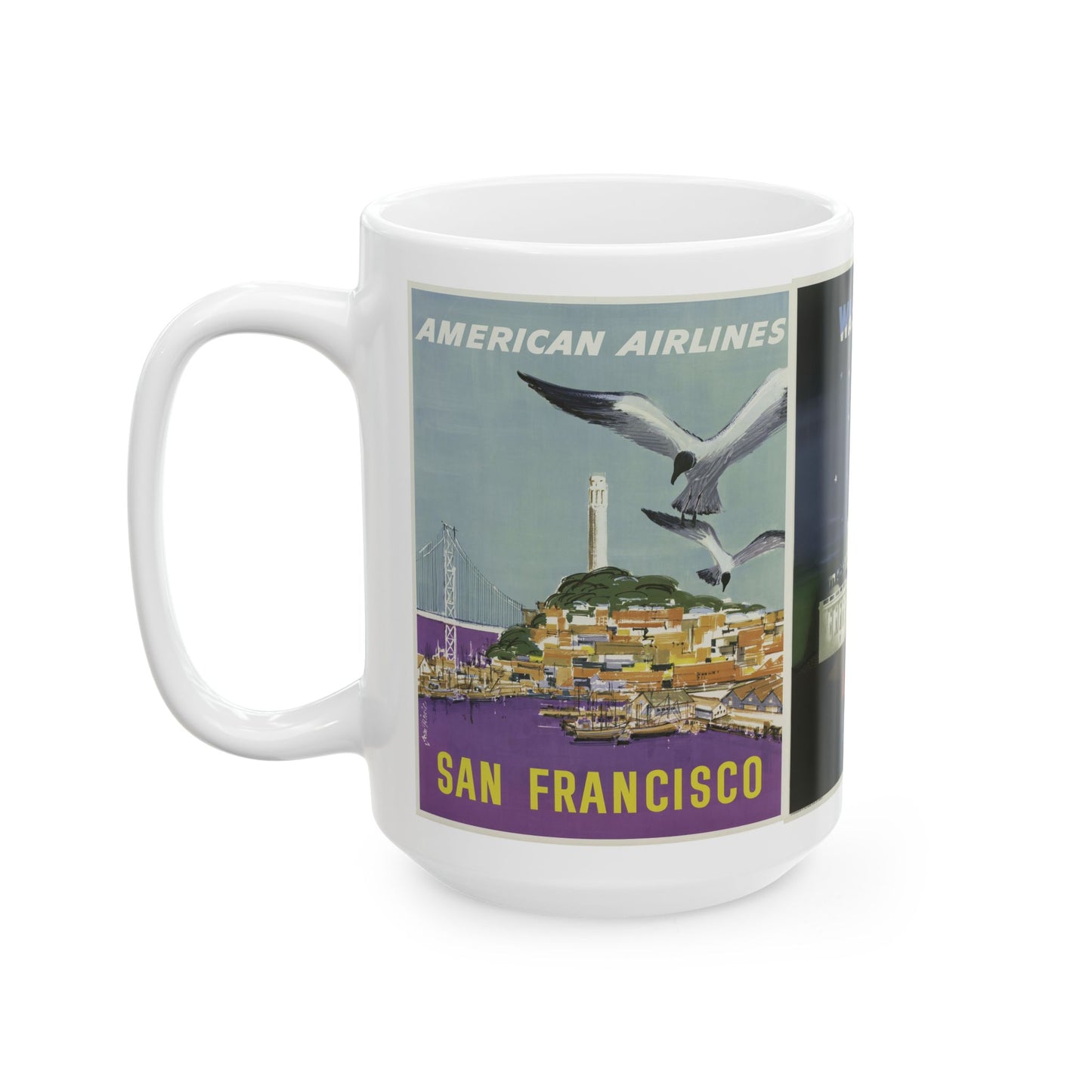 Vintage Travel Mug – 15oz – American Airlines Ceramic Cup