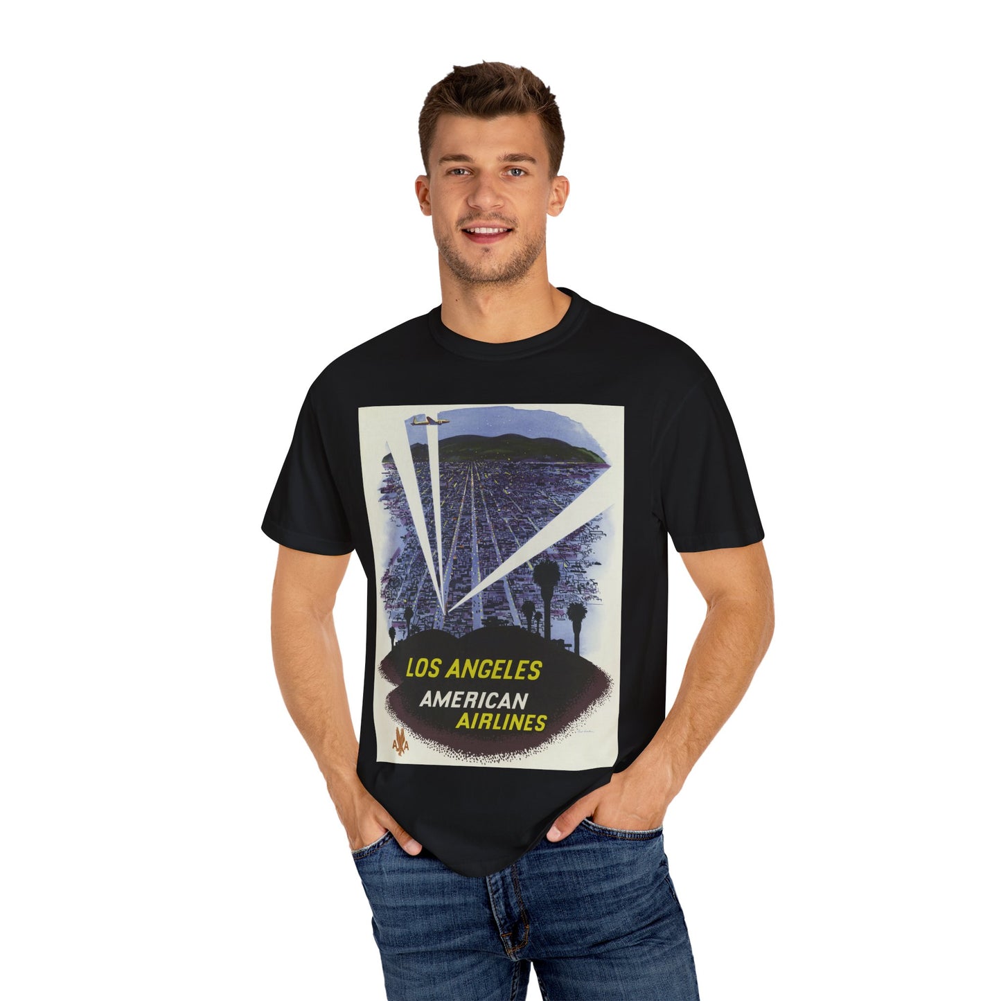 Los Angeles American Airlines Vintage T-shirt - Unisex Garment-Dyed Tee