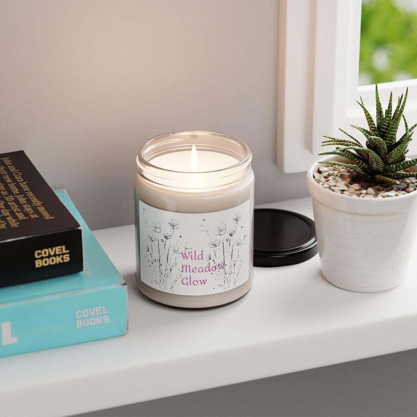 Wild Meadow Glow Scented Soy Candle - 9oz Natural Fragrance for Relaxation & Home Decor