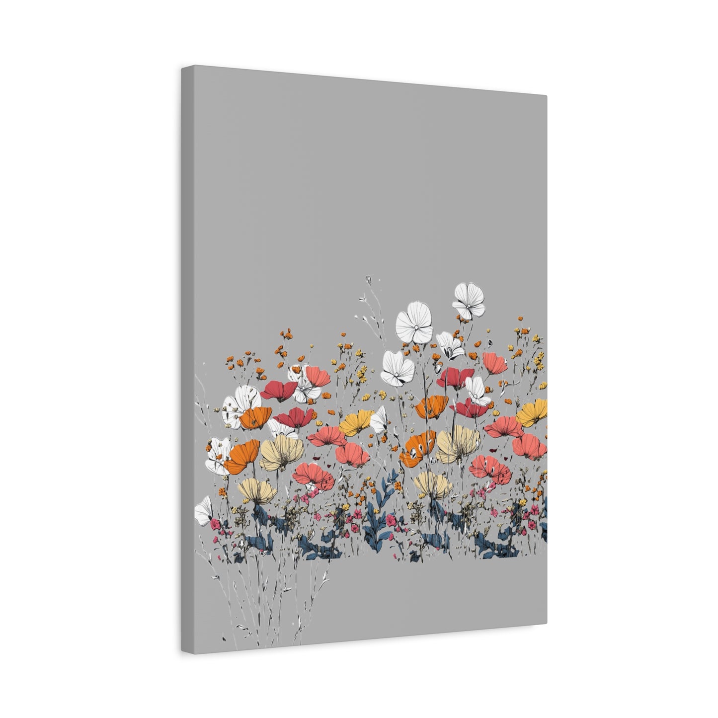 Floral Canvas Wall Art - Vibrant Flower Design for Home Decor