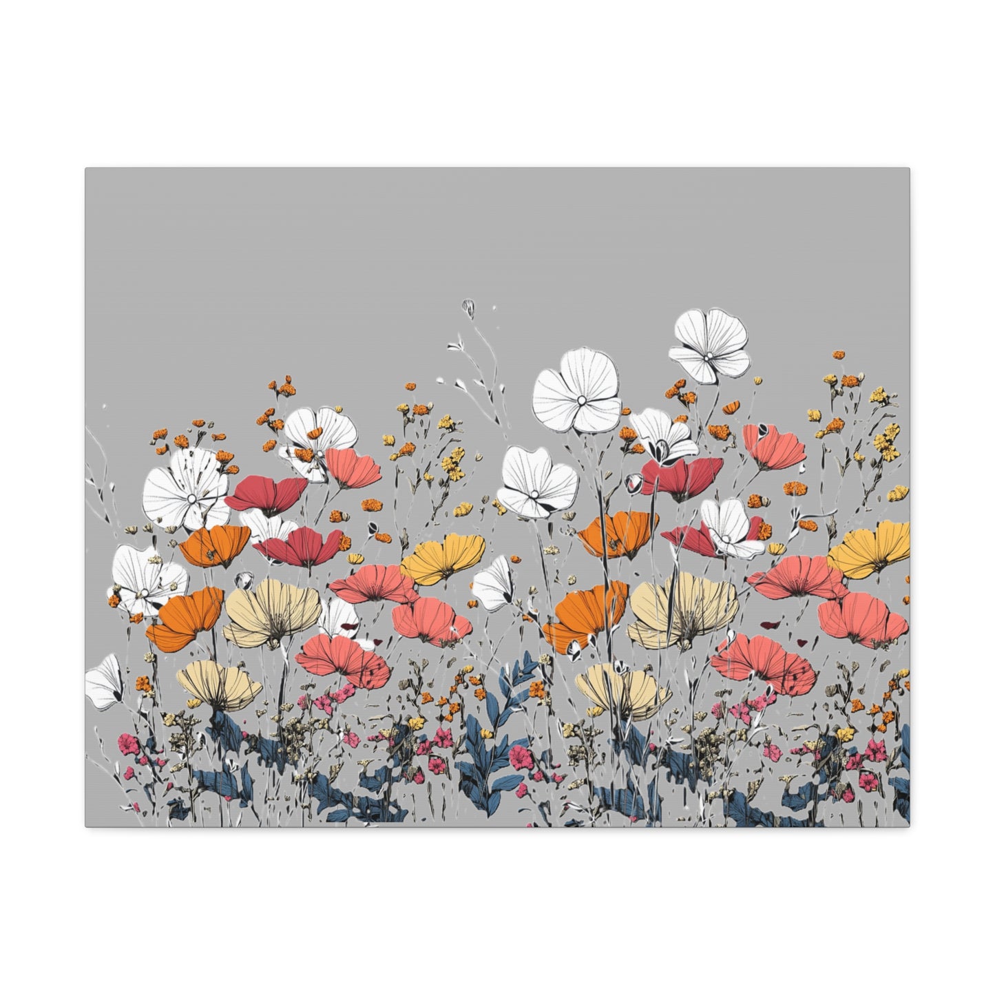 Floral Canvas Wall Art - Vibrant Flower Design for Home Decor