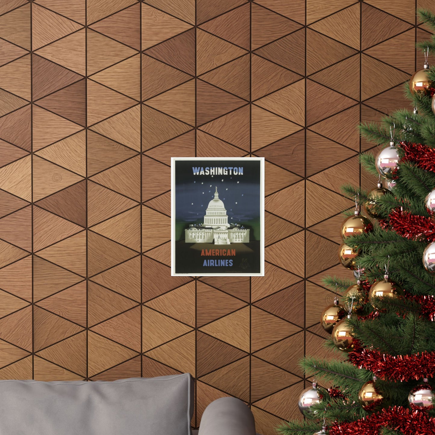 Vintage Washington D.C. Travel Poster - Matte Vertical Print