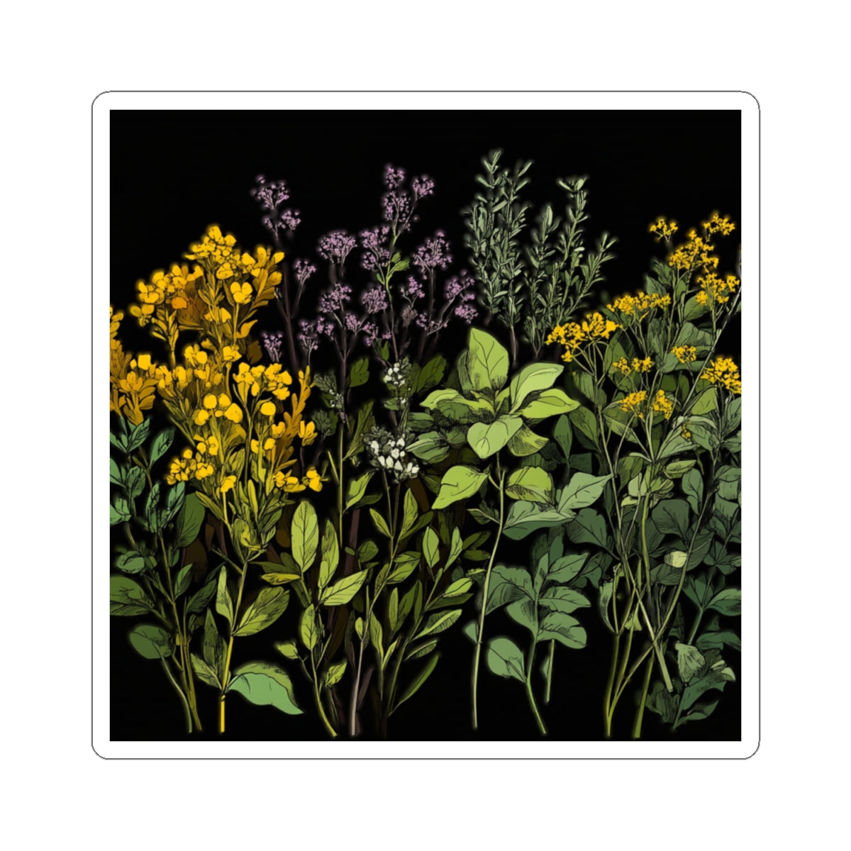 Floral Decor Kiss-Cut Stickers - Floral Stickers – Gold Art