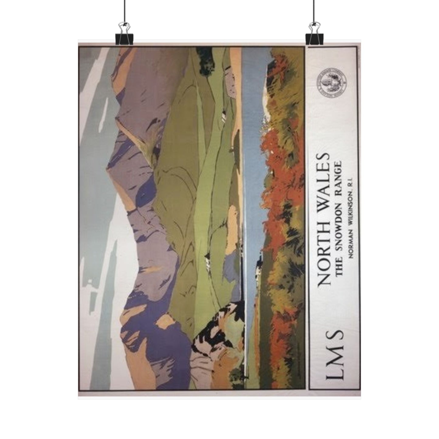 North Wales Snowdon Range Matte Vertical Poster - Scenic Wall Art for Nature Lovers