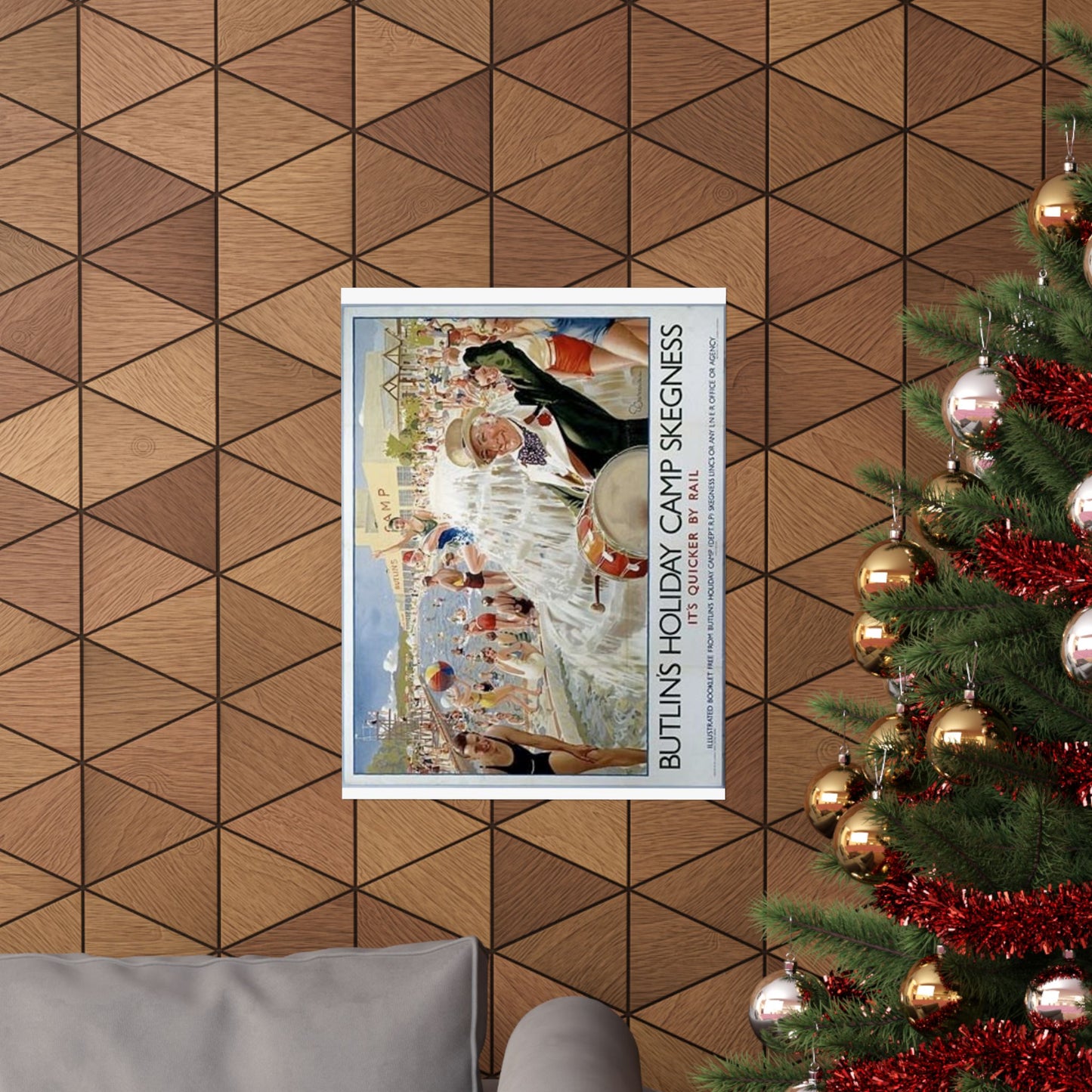 Butlins Holiday Camp Skegness Vintage Poster - Matte Vertical Wall Art