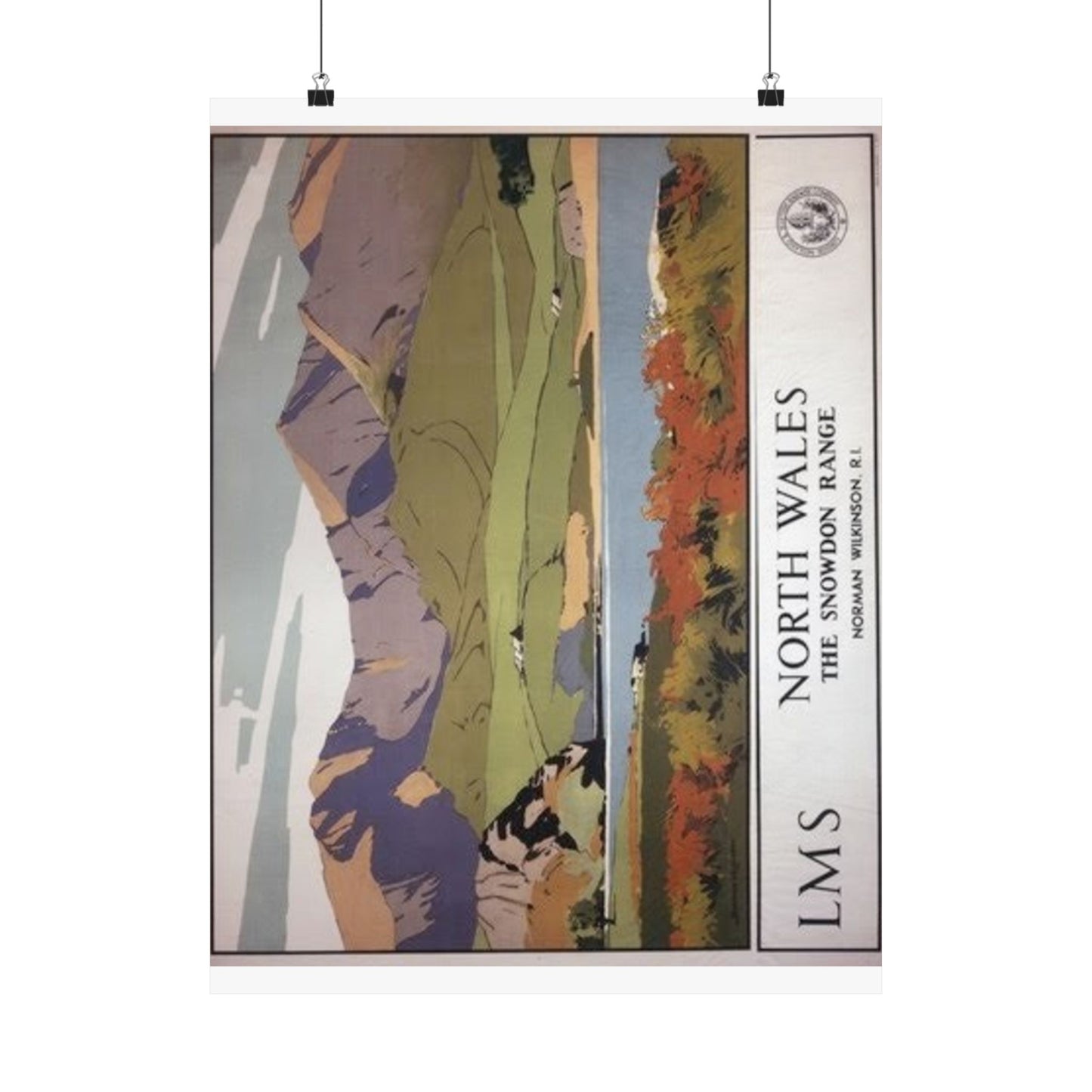 North Wales Snowdon Range Matte Vertical Poster - Scenic Wall Art for Nature Lovers