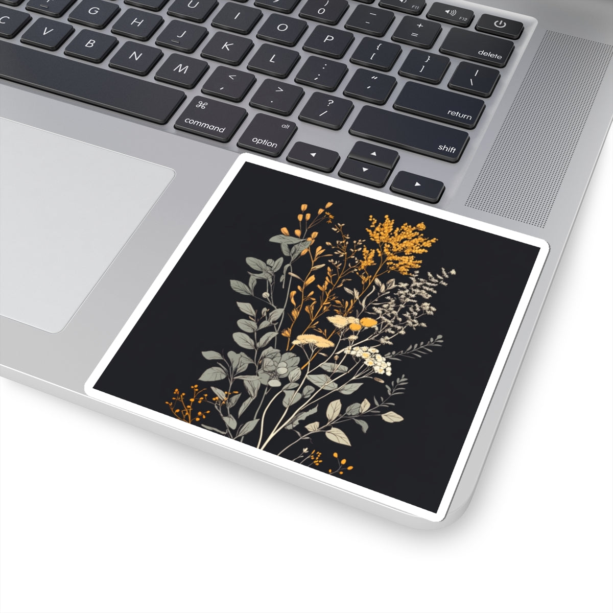 Floral Decor Kiss-Cut Stickers - Gold Foil Floral Art Decals