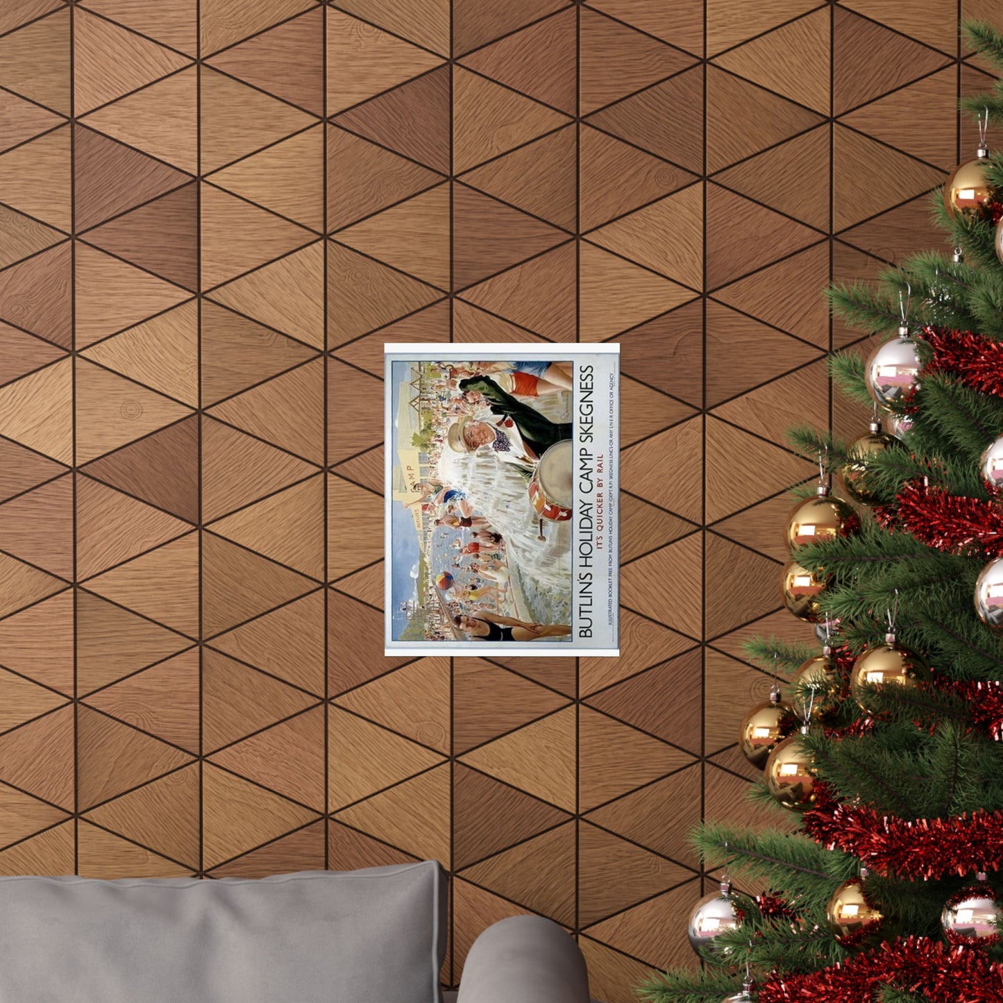 Butlins Holiday Camp Skegness Vintage Poster - Matte Vertical Wall Art