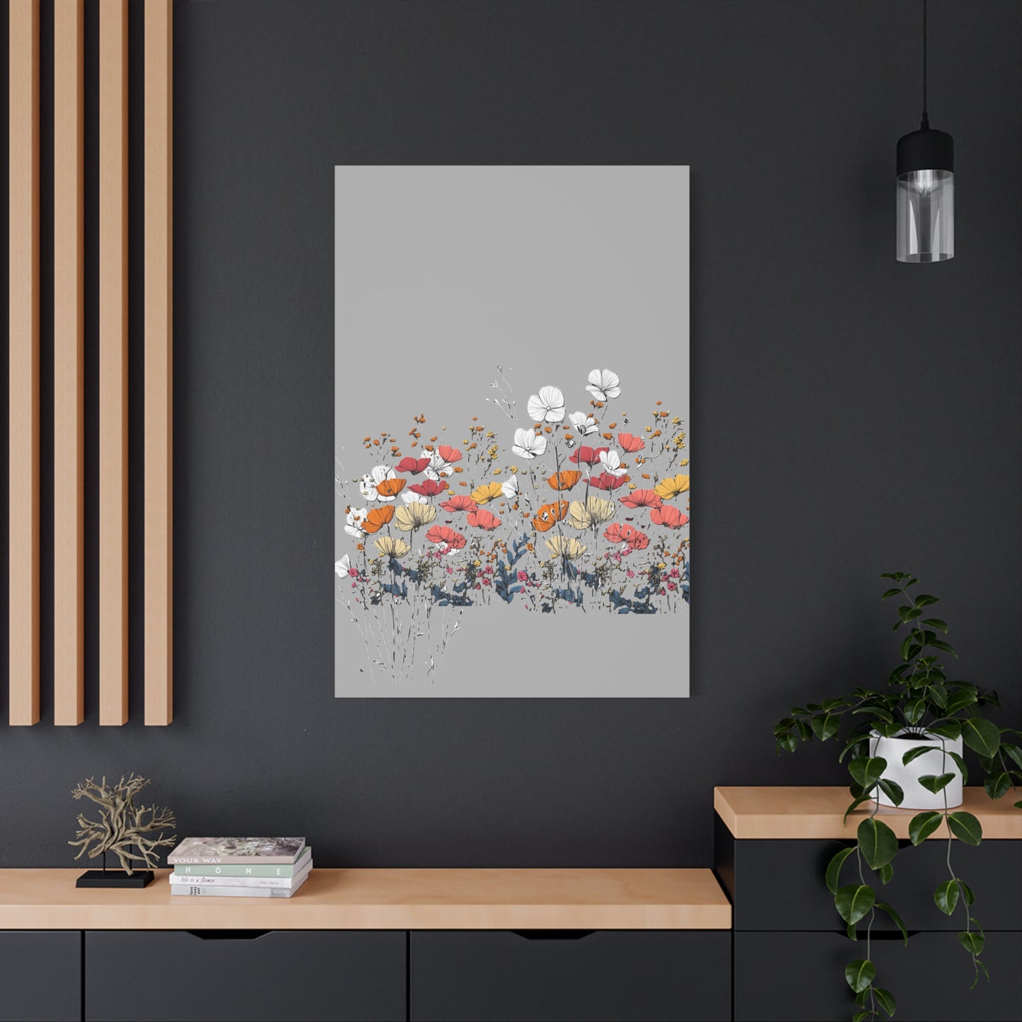 Floral Canvas Wall Art - Vibrant Flower Design for Home Decor