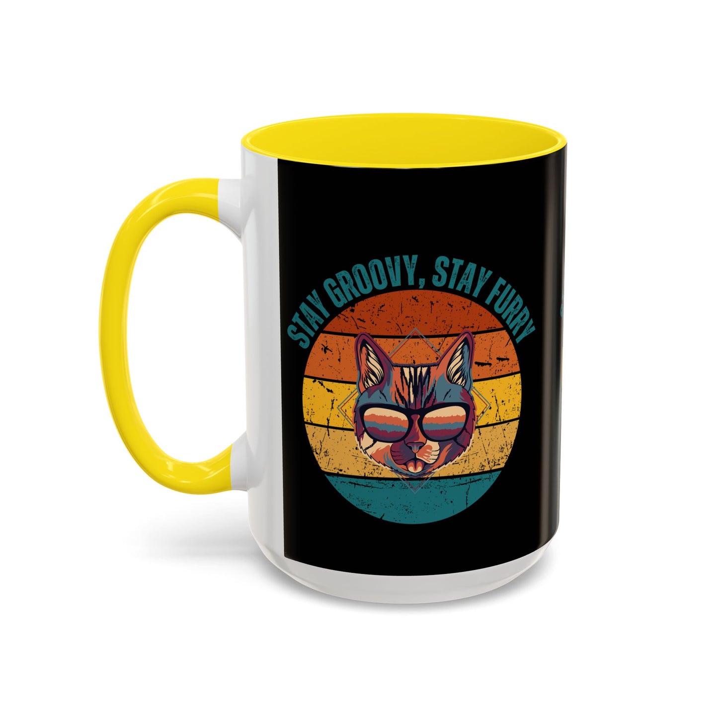 Stay Groovy Cat Coffee Mug