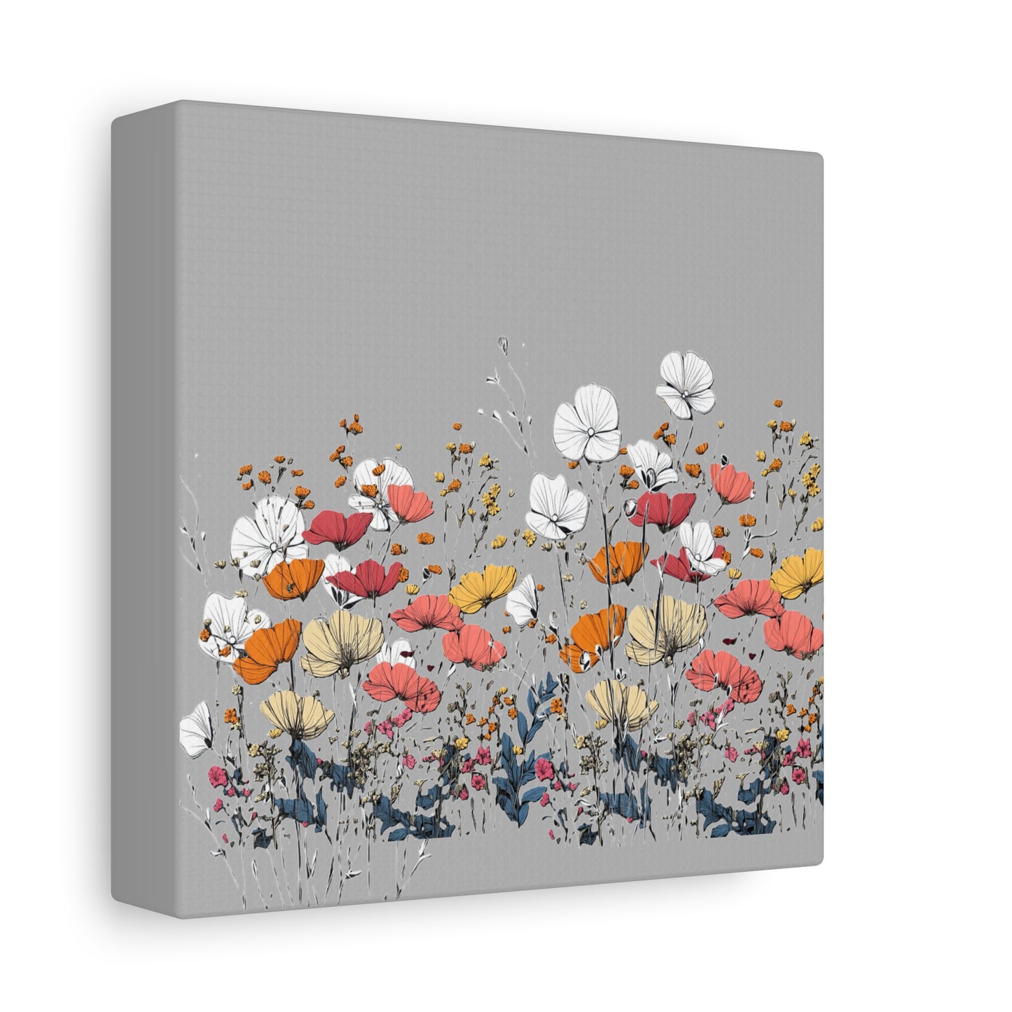 Floral Canvas Wall Art - Vibrant Flower Design for Home Decor