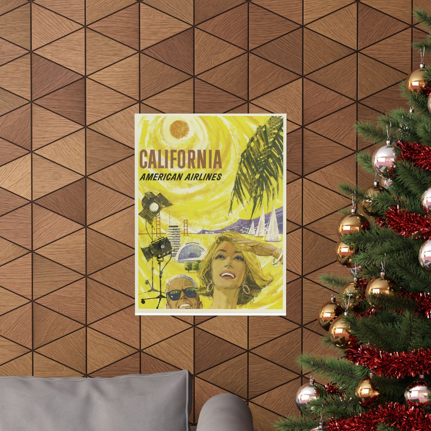 Vintage California Travel Poster | Matte Vertical Wall Art