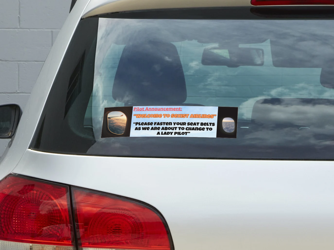 Funny New Driver Bumper Sticker 2 - Bumper Sticker, Pilot Announcement