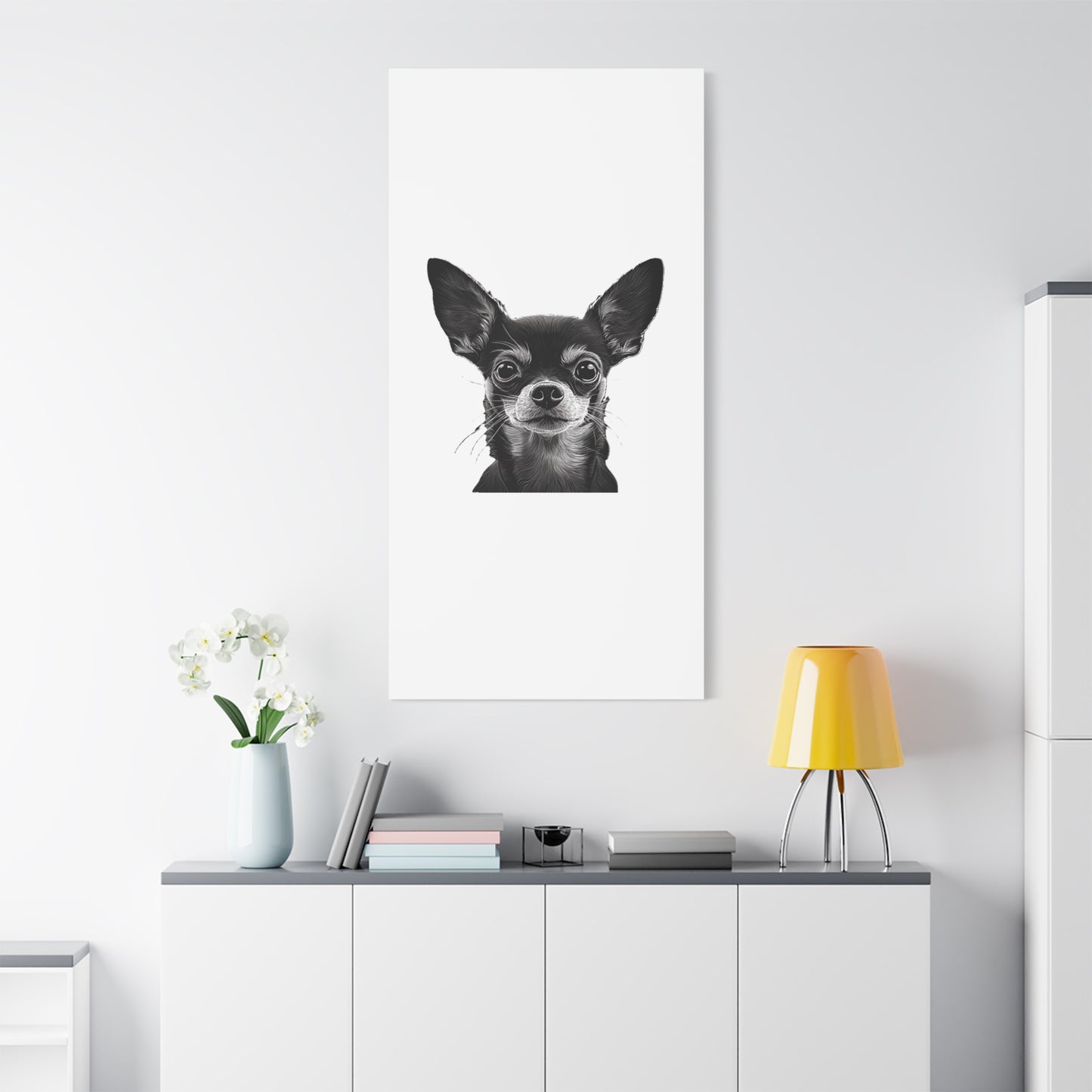 Chihuahua Dog Art Canvas Print - Matte Stretched 1.25" Wall Decor