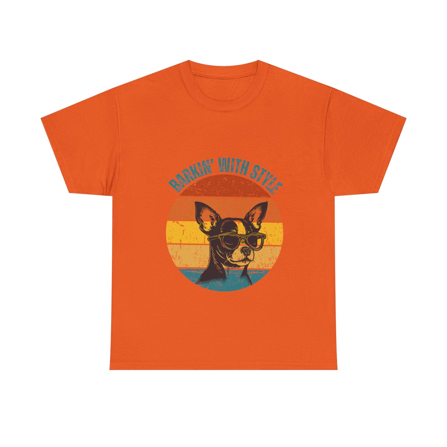 Retro Dog Graphic Tee - Barkin' With Stylin' Unisex Heavy Cotton Shirt