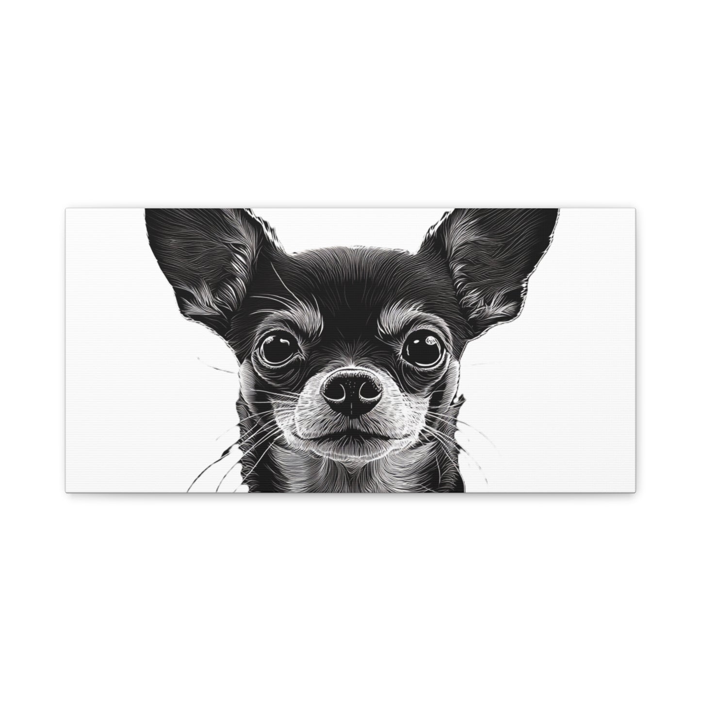 Chihuahua Dog Art Canvas Print - Matte Stretched 1.25" Wall Decor