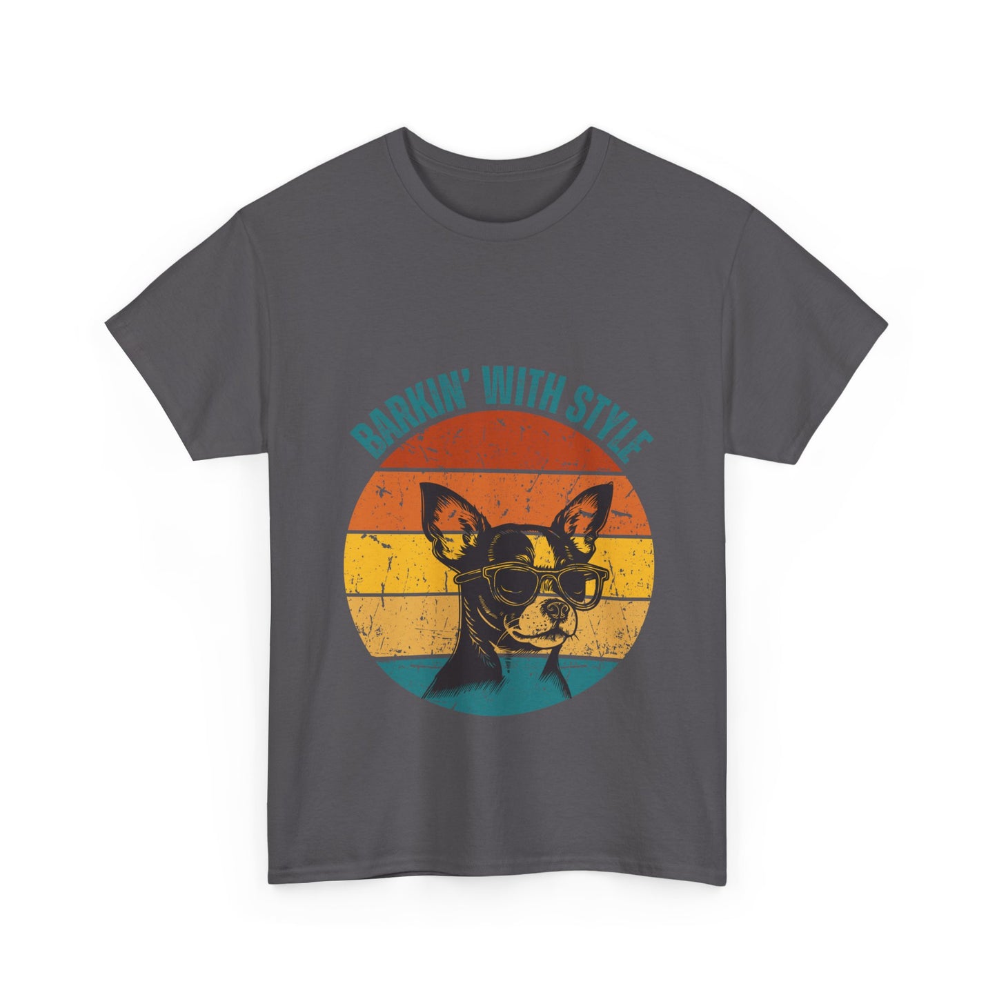 Retro Dog Graphic Tee - Barkin' With Stylin' Unisex Heavy Cotton Shirt