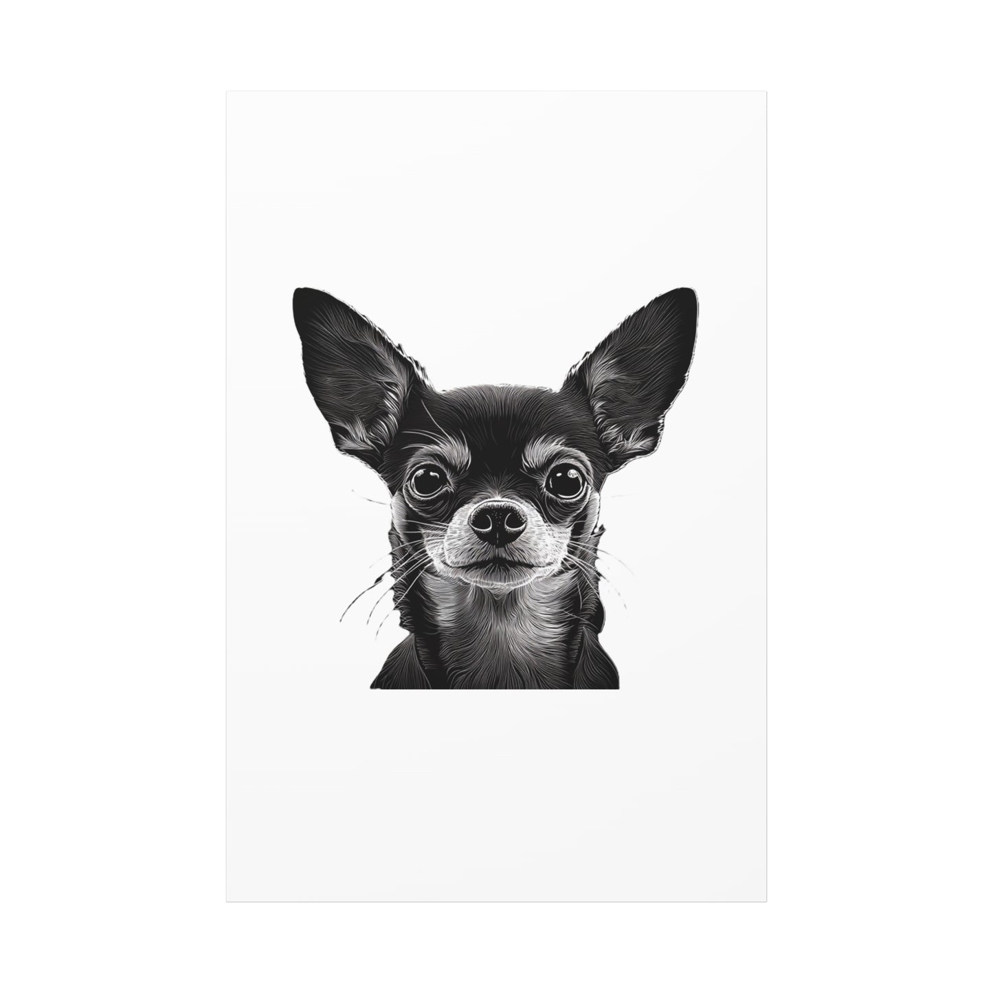 Chihuahua Dog Art Canvas Print - Matte Stretched 1.25" Wall Decor
