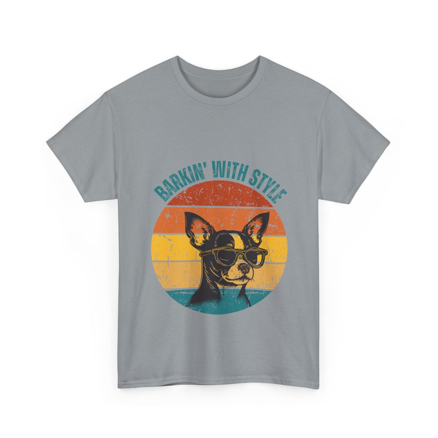 Retro Dog Graphic Tee - Barkin' With Stylin' Unisex Heavy Cotton Shirt