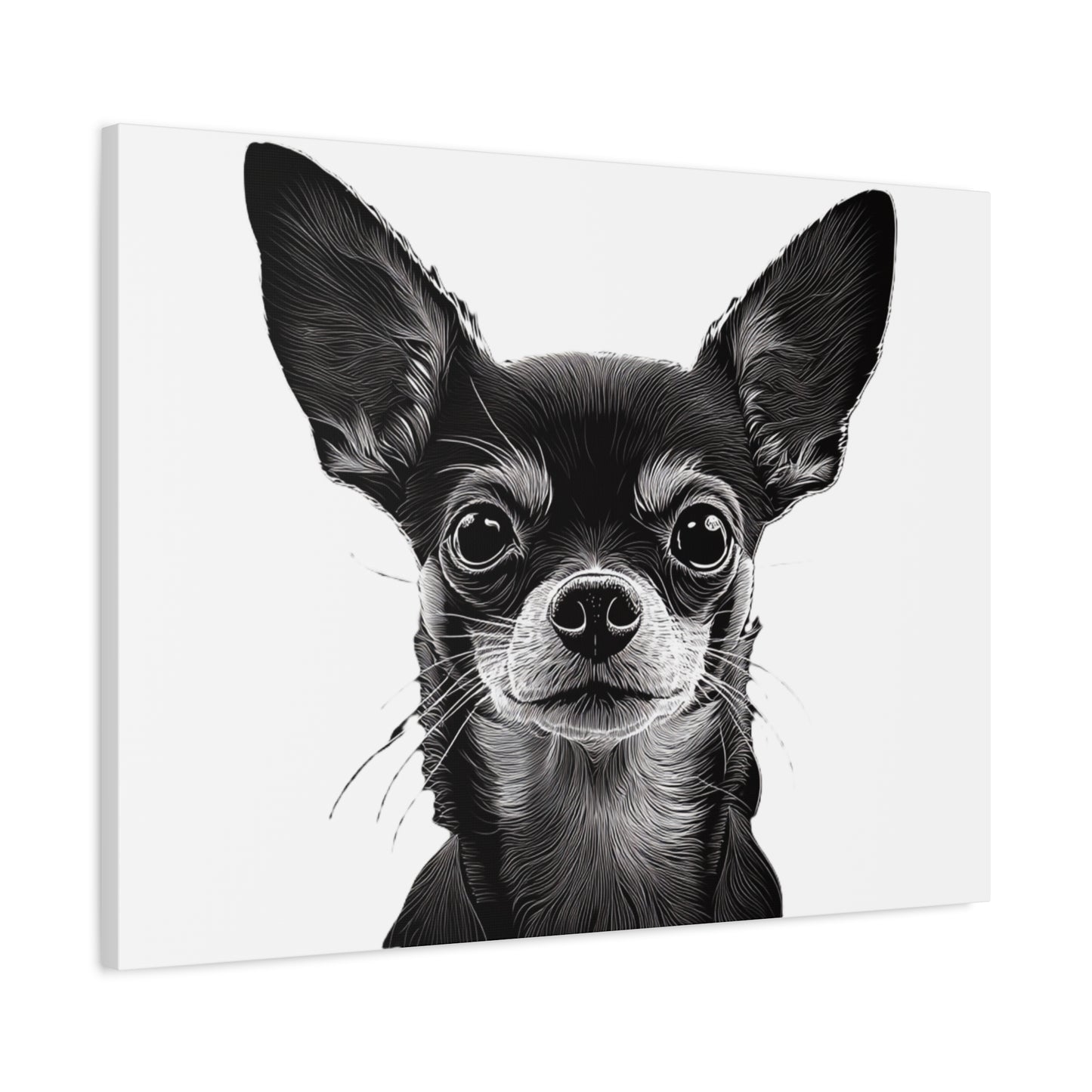 Chihuahua Dog Art Canvas Print - Matte Stretched 1.25" Wall Decor