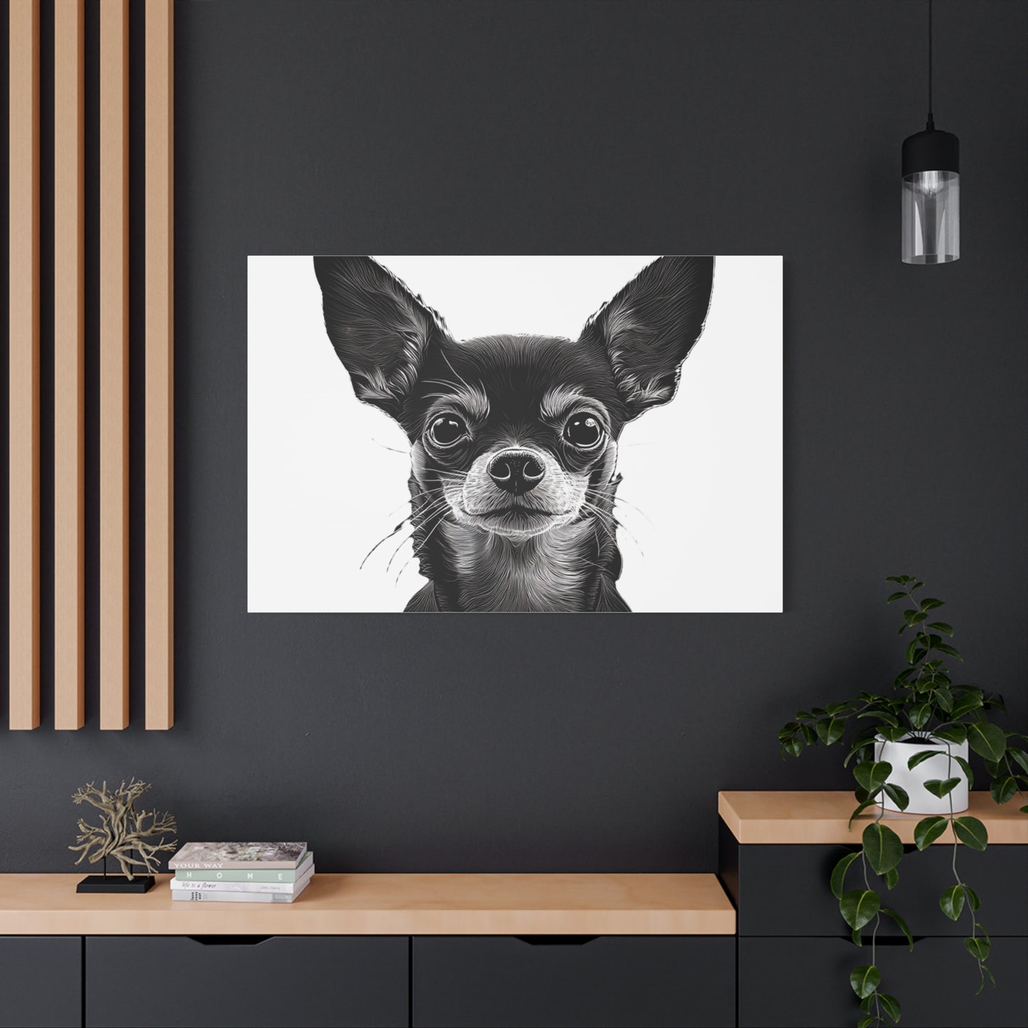 Chihuahua Dog Art Canvas Print - Matte Stretched 1.25" Wall Decor