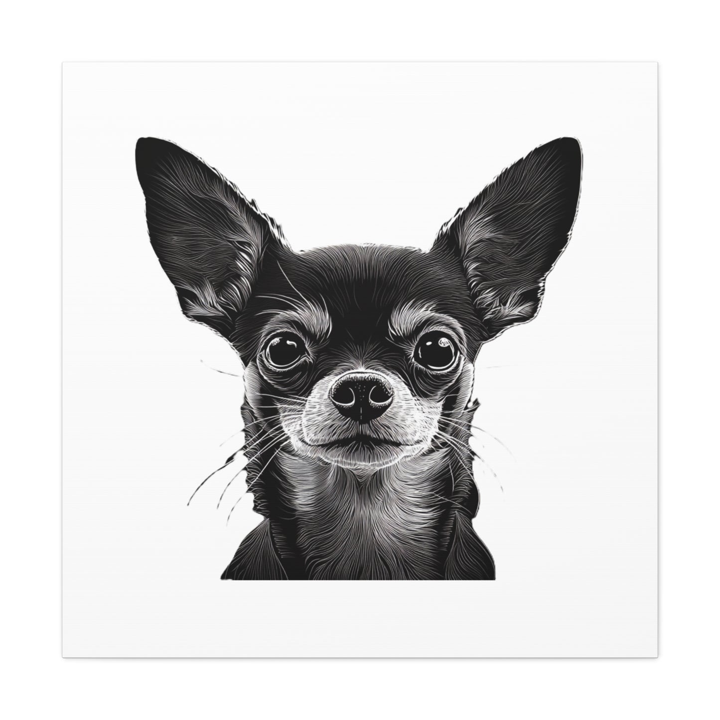 Chihuahua Dog Art Canvas Print - Matte Stretched 1.25" Wall Decor