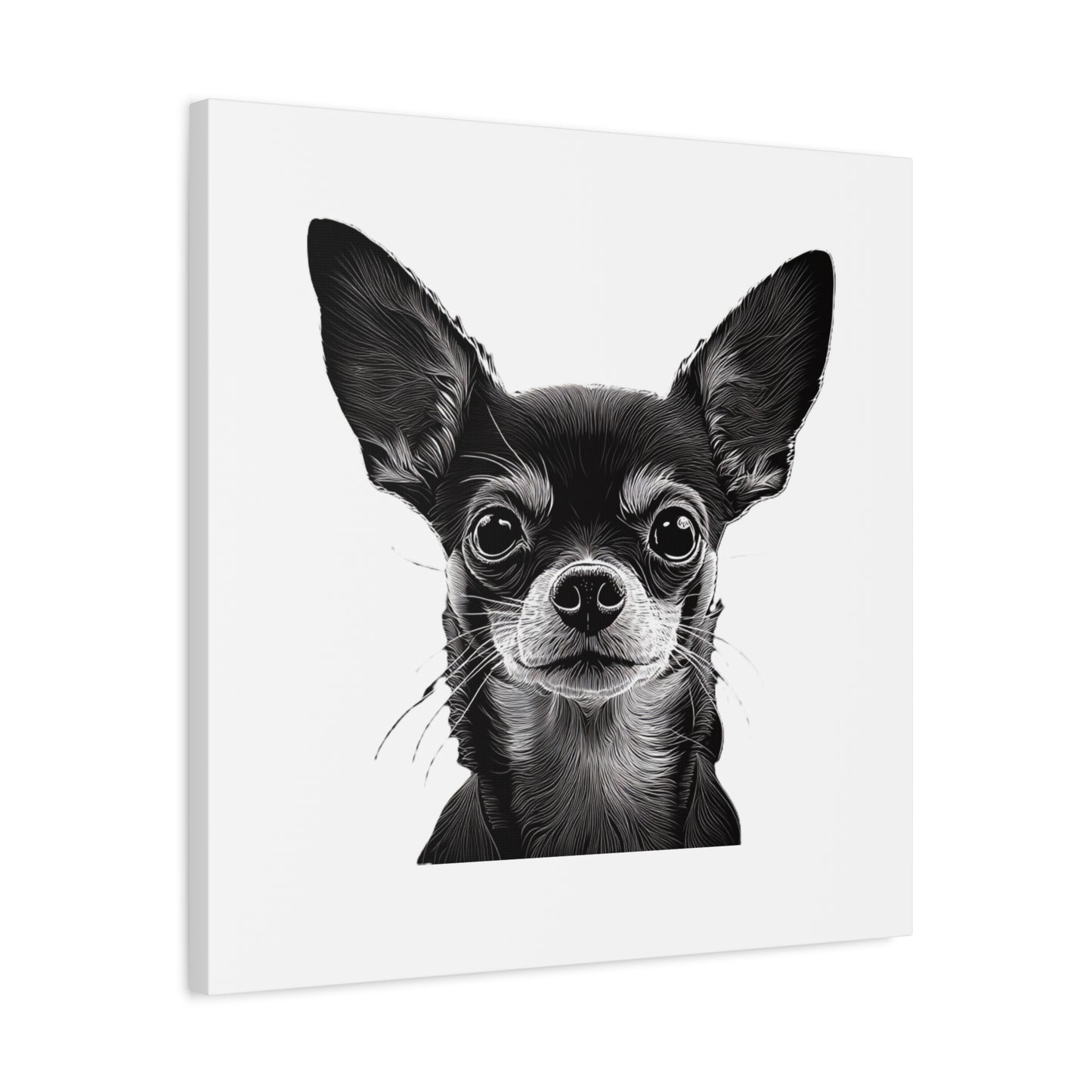 Chihuahua Dog Art Canvas Print - Matte Stretched 1.25" Wall Decor