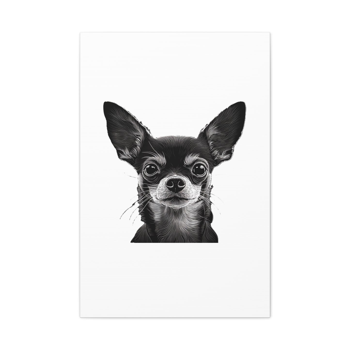 Chihuahua Dog Art Canvas Print - Matte Stretched 1.25" Wall Decor