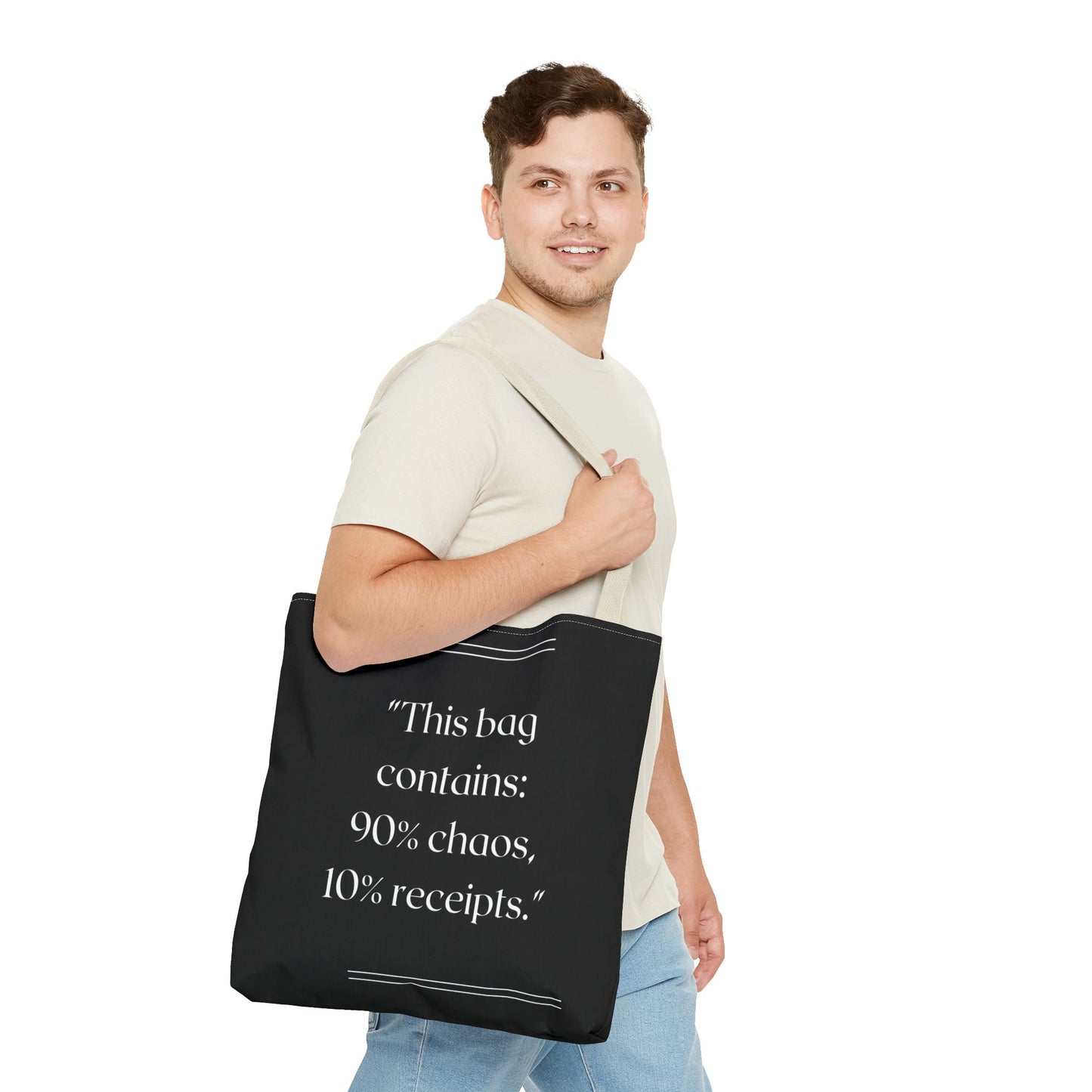 90% Chaos, 10% Receipts Tote Bag