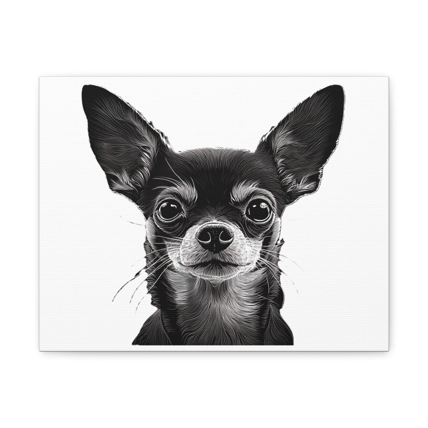 Chihuahua Dog Art Canvas Print - Matte Stretched 1.25" Wall Decor
