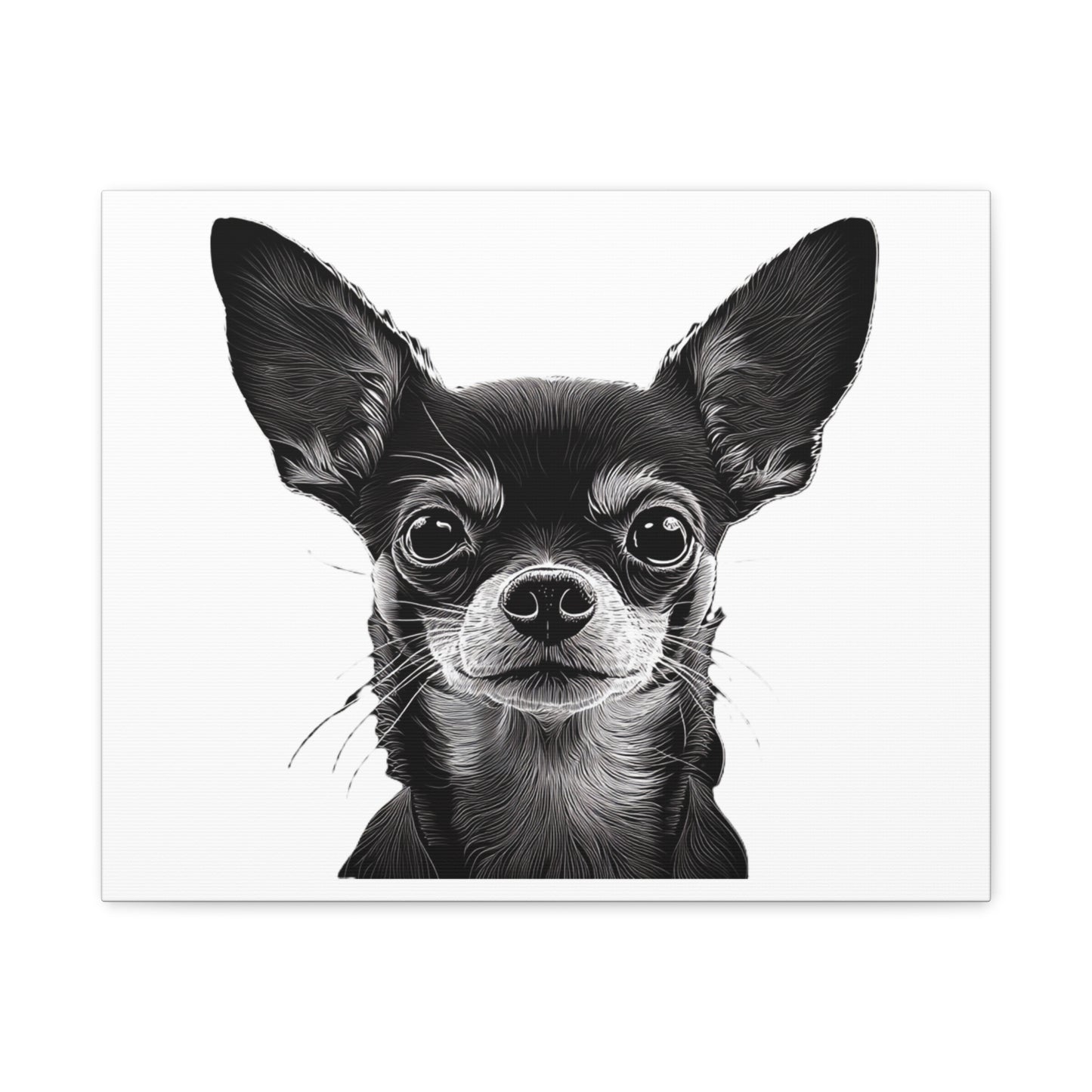 Chihuahua Dog Art Canvas Print - Matte Stretched 1.25" Wall Decor