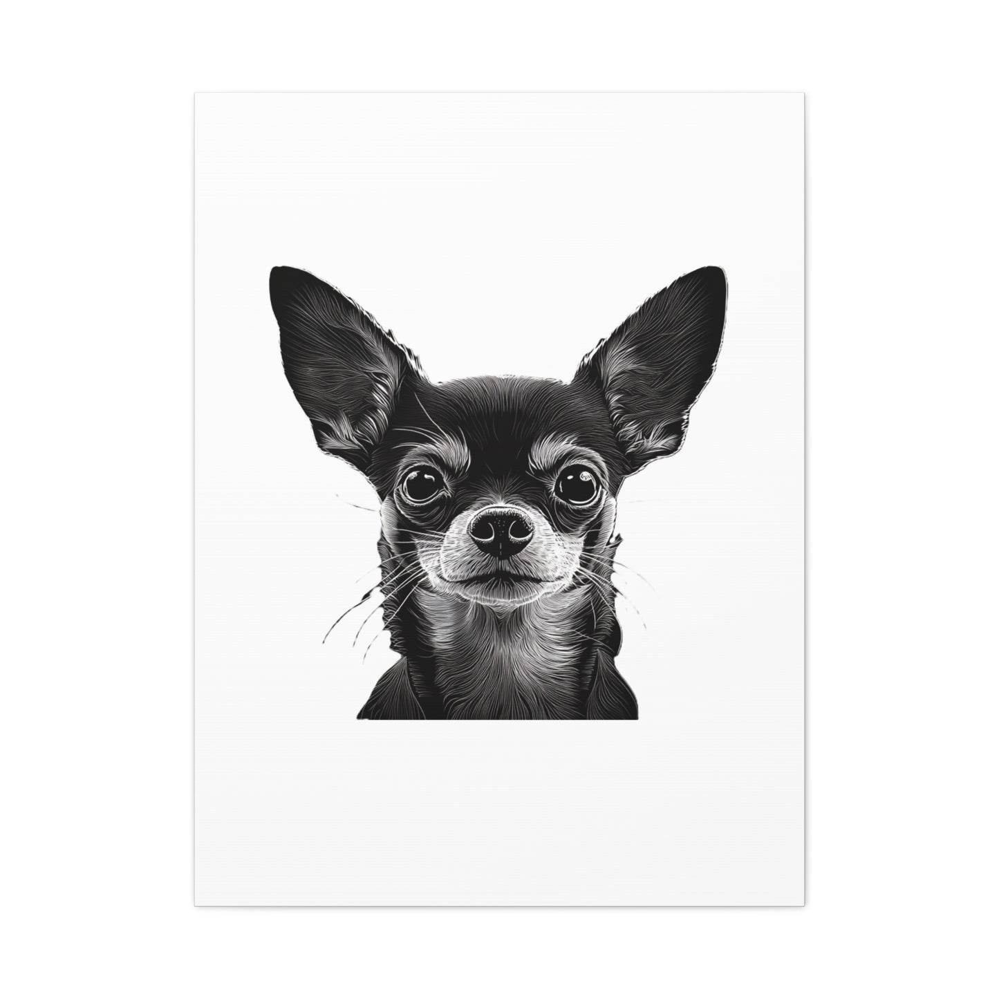 Chihuahua Dog Art Canvas Print - Matte Stretched 1.25" Wall Decor