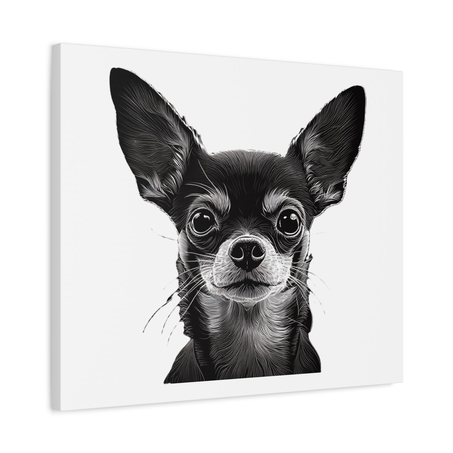 Chihuahua Dog Art Canvas Print - Matte Stretched 1.25" Wall Decor
