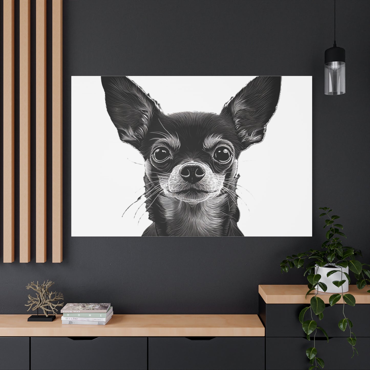 Chihuahua Dog Art Canvas Print - Matte Stretched 1.25" Wall Decor