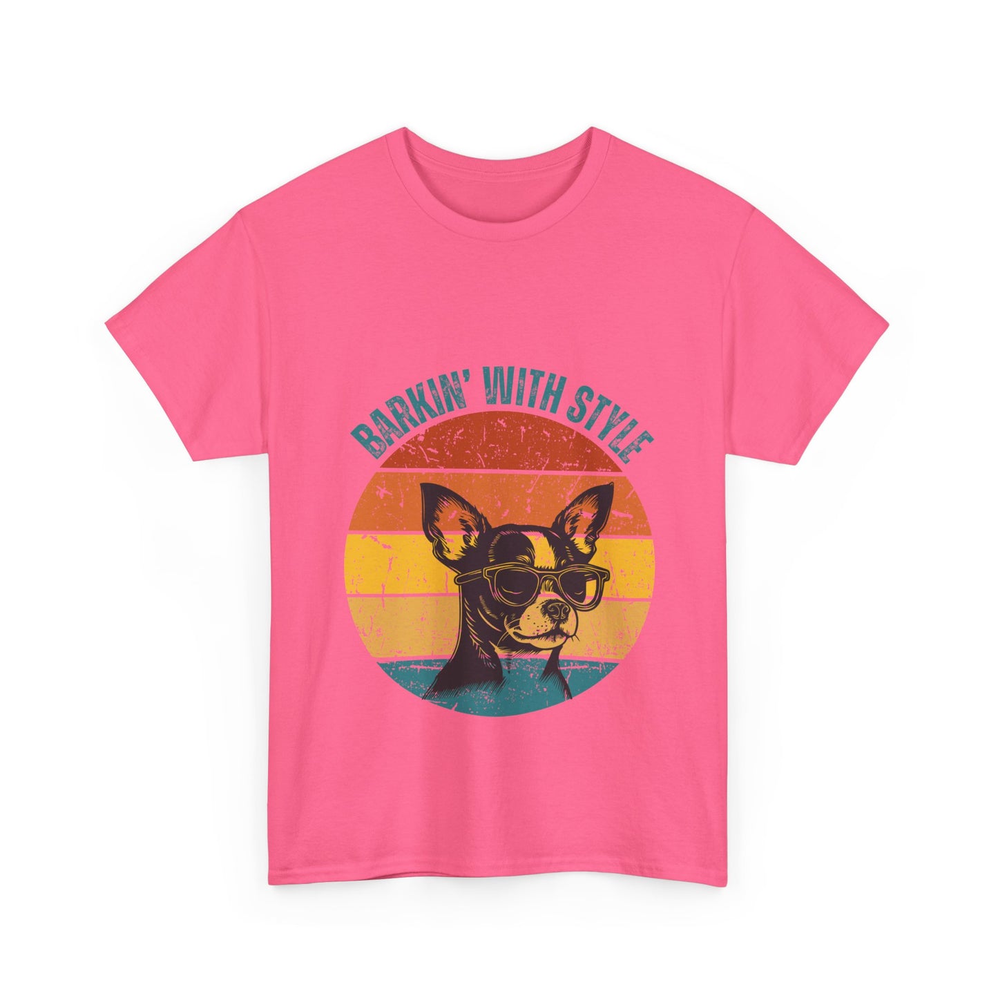 Retro Dog Graphic Tee - Barkin' With Stylin' Unisex Heavy Cotton Shirt