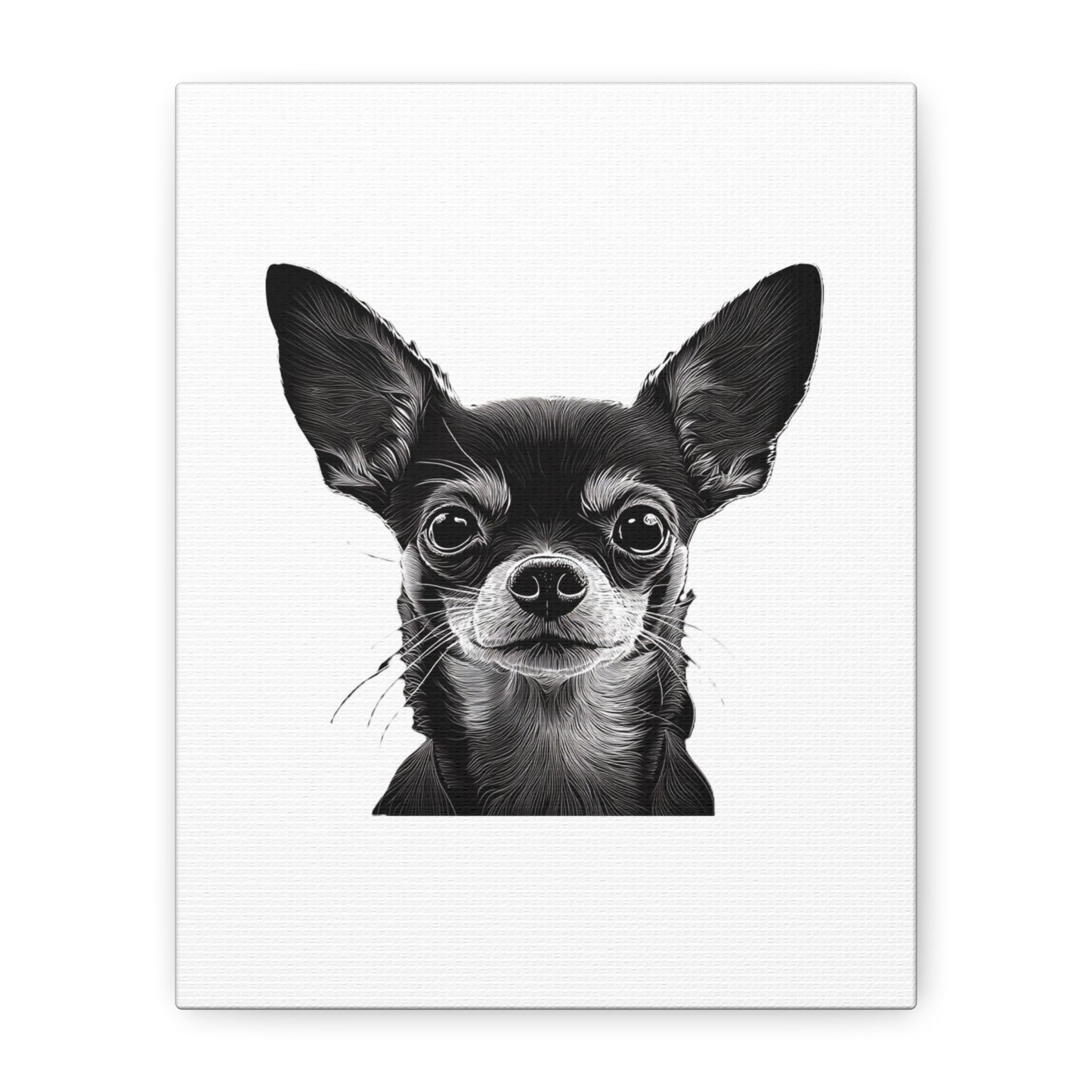Chihuahua Dog Art Canvas Print - Matte Stretched 1.25" Wall Decor